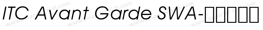 ITC Avant Garde SWA字体转换